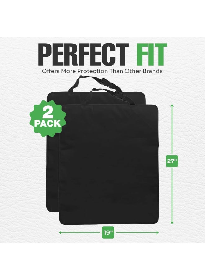 YelaJoy Car Kick Mats Back Seat Protector, Set of 2 X-Large Seat Back Cover for Kids, Made with Thick Waterproof Material to Fully Protect Backseat from Dirt, Mud and Scuffs Marks, Fits Most Cars - Image 3